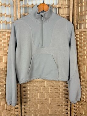 Lululemon Brushed Softstreme Ribbed Half Zip Size 2 Riverstone